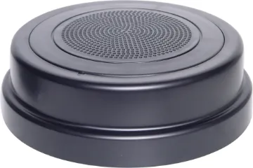 100mm 5W 100V Black One-Shot Surface Mount PA Speaker Super Fast Installation. Save Time & Money!  Saving valuable installation time the innovative One-Shot range is moulded from industrial grade, high impact polystyrene and designed to mount directly to the underside of concrete slabs.