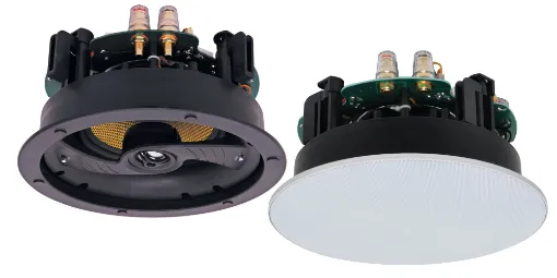 These Opus One Platinum Plus series speakers are designed for the discerning hi-fi and home theatre listener. The customised drivers exhibit extended bass response and punchy, crisp midrange. The titanium dome tweeter is suspended allowing a greater excur