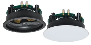 200mm 140W 2 Way Round Platinum Plus Ceiling Speaker Pair  These Opus One Platinum Plus series speakers are designed for the discerning hi-fi and home theatre listener. The customised drivers exhibit extended bass response and punchy, crisp midrange. The titanium dome tweeter is suspended allowing a greater excur
