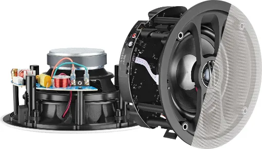 Experience wireless music streaming throughout your home with these high performance kevlar cone speakers. They connect to your home wireless router and allow you to stream music directly from your device. Playback can be via stored music, podcasts, Spotify etc.