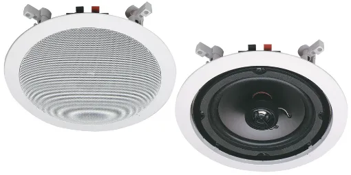 High quality, high performance ceiling mount speakers. All feature excellent hi-fi reproduction and high power handling capability. The dome tweeter is 'eyeball' mounted, enabling the optimisation of lateral high frequency response. 

Designed to be ins