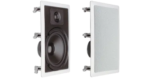 Add superb presence and clarity to your home sound system with these 8" (200mm) low profile speakers. Aluminium grilles are suitable for mounting in sheltered outdoor alfresco and entertaining areas. 100 Watts.