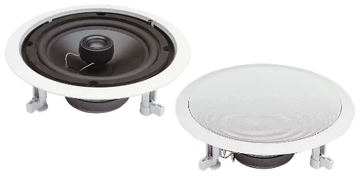 High quality, high performance ceiling mount speakers. All feature excellent hi-fi reproduction and high power handling capability. The dome tweeter is 'eyeball' mounted, enabling the optimisation of lateral high frequency response. 

Designed to be ins