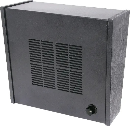 Wall mount speaker with wood &quotlook&quot endcaps and a sturdy steel grille.
It is fitted with a high performance 8&quot twin cone speaker. Complete with a 100V line multitapped transformer and volume control.