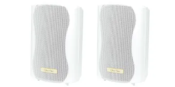 30W 8 Ohm White Wall Mount Speaker Pair A great addition to any alfresco area these wall speakers offer high performance music reproduction for an affordable price! 3.5” 30W RMS drivers.  8O input.