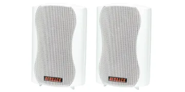 30W 8 Ohm 100V Wall Mount White Speaker Pair These high power Redback Bookshelf Series music speakers feature exceptional sound quality for professional sound reinforcement. They offer a stylish contoured profile together with a quick mounting bracket that virtually disappears once mounted. Connect