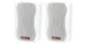 30W 8 Ohm 100V Wall Mount White Speaker Pair These high power Redback Bookshelf Series music speakers feature exceptional sound quality for professional sound reinforcement. They offer a stylish contoured profile together with a quick mounting bracket that virtually disappears once mounted. Connect