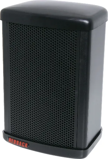 High Performance Speech and Music Speakers for Home Stereo and Commercial Sound Applications. The REDBACK Sound Monitors are constructed from moulded 'Luran-S' thermoplastic.  They feature a two way, bass reflex speaker system with a 100mm bass/
