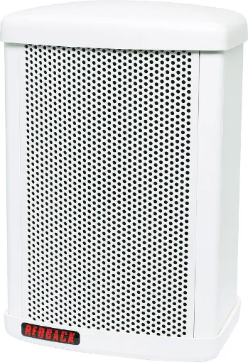 High Performance Speech and Music Speakers for Home Stereo and Commercial Sound Applications. The REDBACK Sound Monitors are constructed from moulded 'Luran-S' thermoplastic. They feature a two way, bass reflex speaker system with a 100mm bass/m