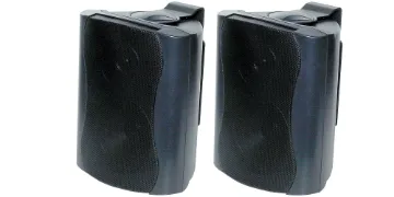 45W 100V 8 Ohm Wall Mount Black Speaker Pair These wall mount music speakers feature exceptional sound quality for both domestic and commercial applications, such as theatre surround or bookshelf speakers, and PA sound reinforcement.