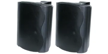 85W 8 Ohm Wall Mount Black Speaker Pair These wall mount music speakers feature exceptional sound quality for both domestic and commercial applications, such as theatre surround or bookshelf speakers, and PA sound reinforcement.