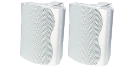 These high power music speakers feature exceptional sound quality for professional sound reinforcement. They offer a stylish contoured profile together with a quick mounting bracket that virtually disappears once
mounted. Connection is via the recessed i