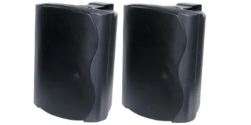 50W 8 Ohm Black Wall Mount Speaker Pair These wall mount music speakers feature exceptional sound quality for both domestic and commercial applications, such as theatre surround or bookshelf speakers, and PA sound reinforcement.