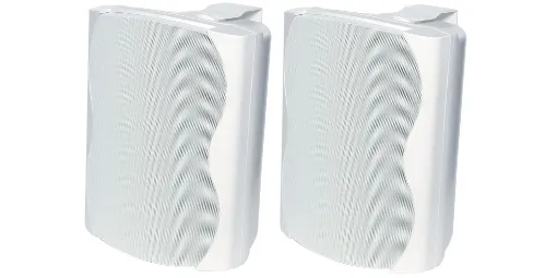These high power music speakers feature exceptional sound quality for professional sound reinforcement. They offer a stylish contoured profile together with a quick mounting bracket that virtually disappears once mounted. Connection is via the recessed in