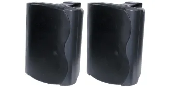 50W 100V 8 Ohm Wall Mount Black Speaker Pair These wall mount music speakers feature exceptional sound quality for both domestic and commercial applications, such as theatre surround or bookshelf speakers, and PA sound reinforcement.