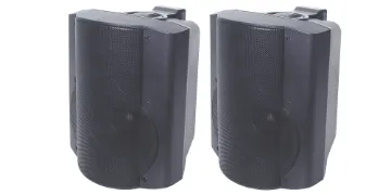 130mm 30W 2 Way Black Active Speaker Pair Great for classrooms, lecture theatres, boardrooms, cafes, function areas, pubs, bars, boutiques etc. System comprises of one active speaker with inbuilt stereo amplifier and one passive speaker which is powered from the active speaker.