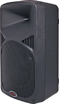 250mm 10 Inch 2 Way Powered PA Speaker With MP3/USB A high powered active speakers series identical in performance and construction to the unpowered units, each include a self-contained power amplifier. Simply connect 240VAC power and a thumbdrive.