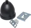 Designed for use where traditional ceiling mounted speakers are difficult or impractical to install. Used in such areas as very high raked, suspended, concrete, or exposed ceilings. 