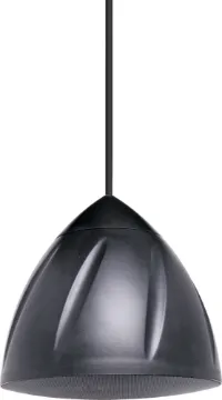 100V Line 40W Black Ball Pendant Ceiling Speaker Designed for use where traditional ceiling mounted speakers are difficult or impractical to install.