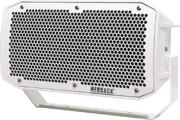 High Power 60W IP56 100V White PA Speaker This all weather long throw PA speaker features a two-way driver, including 5.25-inch woofer and 1-inch tweeter for PA sound projection.