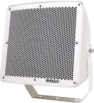 High Power 150W IP55 100V White PA Speaker This all weather long throw PA speaker features a two-way driver, including 8-inch woofer and 1-inch tweeter for PA sound projection.