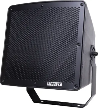 High Power 150W IP55 100V Black PA Speaker This all weather long throw PA speaker features a two-way driver, including 8-inch woofer and 1-inch tweeter for PA sound projection.