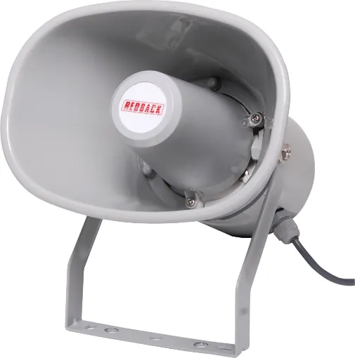 Exclusive design incorporates a dog leg mounting bracket which eliminates the need to separate the horn from the bracket during installation. A real time &amp money saver! Traditional horn speaker brackets have to be removed, screwed to the wall surface, and then bolted back onto the horn speaker.