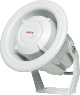 12W 100V IP67 Weather Proof Marine Horn Speaker The perfect choice for harsh industrial environments. A wide operating temperature range, coupled with an IP67 rated enclosure make this horn speaker suitable for a vast range of applications. It is resistant to corrosion and chemicals.