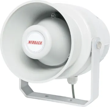 100W 100V IP66 Rated High Efficiency PA Horn Speaker These high power public address speakers are ideal for PA installations with very high ambient noise levels, such as in mine sites, industrial plants, large factories and workshops. The enclosure is surprisingly compact for easy mounting.