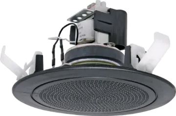 100mm (4") 5W 100V Black One-Shot Ceiling PA Speaker This custom designed speaker and transformer combination has been specifically engineered to ensure a wide frequency range and dispersion angle, plus a high sound pressure level (SPL) ensuring excellent music and speech intelligibility.