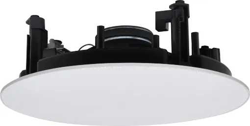 This speaker is a stylish, high performance, architecturally unobtrusive speaker/grille combination which can be painted to match decor. It also features a magnetic fit "edge to edge" steel grille for a near flush finish