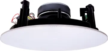 200mm (8") 30W 100V Coaxial Fastfix Ceiling Speaker The C 2190A is a high power 30W PA speaker designed for BGM, paging & emergency warning applications. The offset transformer mounting allows mounting in ceilings with limited recess space.
