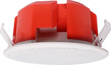 100mm 100V 6W Ceiling EWIS Speaker White Metal Grille (V2) Approved for AS ISO7240.24  installations. We’ve refined the One-Shot even further with the new V2 One-Shot fire speaker.