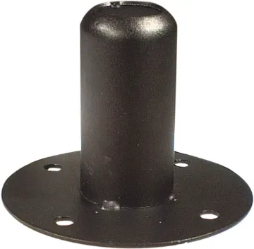 Metal Speaker Box Stand Adapter ( Top Hat ) These sockets mount to the bottom of a speaker box, enabling a strong and sturdy mount for a speaker stand.  Suits 35 dia.mm stand. Metal