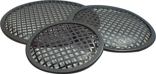 250mm (10&ampquot) Add some class to your speaker cabinets with this professional series of mesh grilles.  Sturdy steel construction features plastic surround and open grid appearance. Suitable for sound reinforcement enclosures, DJ speakers, car audio subwoofer 