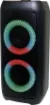 This Bluetooth party speaker and wireless mic PA system has been designed for outdoor or indoor entertaining with colour LED lighting for added party atmosphere. 