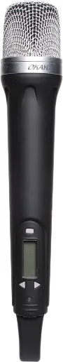 Okayo condenser handheld microphone transmitter. 96 channel UHF. 520-544MHz. Please ensure your system is compatible with this frequency before making your purchase.

- Exceptional performance 
- Textured body 
- Requires 2 x AA batteries, either alka