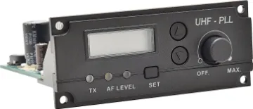 Wireless UHF 640MHz Link Transmitter This Wireless Link Transmitter is an optional extra for the Okayo Compact 40W and 80W Portable PA Systems. It operates on 640MHz, please check your system specification/model before making your purchase.