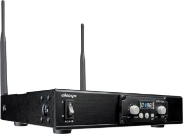 Dual Channel UHF Wireless Audio Link Receiver 520-544MHz A dual channel receiver designed to integrate with the C 7282A Okayo transmitter system or Okayo UHF equipped portable PA systems.