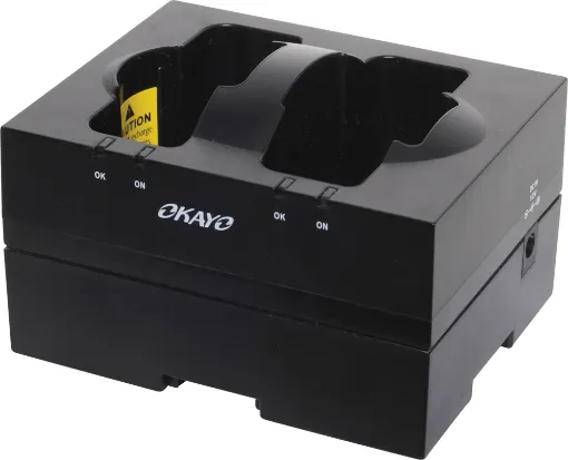 A dual charging dock suitable for use with both the C 8810 and C 8812 tour guide system units.