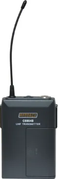 Wireless UHF Beltpack 16 Ch 520-550MHz Suits C 8860B receiver (520-550MHz)
Beltpack Transmitter: 
- Compact & lightweight 
- Fitted with 3 pin mini XLR microphone
- On / Off / Mute switch 
- Gain control 
- Switchable impedance between mic & instrument pickup 
- Requires 2 x AA batteries (either alkaline or recharge