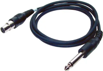 Guitar Pickup Lead To Suit UHF Beltpack Transmitter Mini 3pin XLR to Mono 6.35mm Jack Plug suitable for connecting a guitar pickup to a Redback wireless beltpack transmitter.