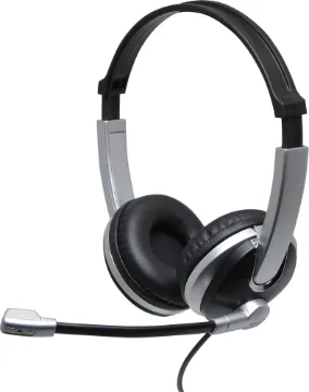 On Ear USB Headphones with Microphone These on ear headphones are super comfortable, making them ideal for wearing whilst working at a computer.