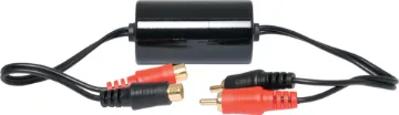 Hum and Noise Eliminating Audio Coupler A very handy 2 channel inline transformer coupler enabling the interconnection of audio modules without introducing hum and buzz, etc. 
Typical uses are:
* Car sound - Enabling connection from receiver/player to power amplifier
* Home theatre / Hi-
