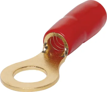 8G 9mm Ring Crimp Connector Red 8g cable entry.  9mm inside diametre. Suitable for power cabling connection.