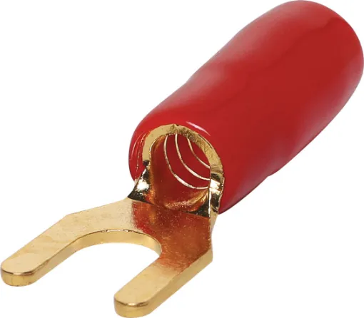 8G fork terminal with gold plated finish.