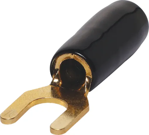 8G fork terminal with gold plated finish.