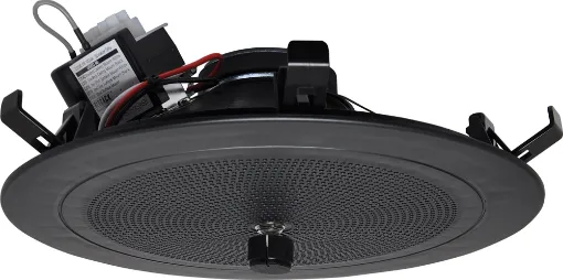 An 8" 200mm One-Shot 100V line PA speaker fitted with a volume control in the middle of the grille. Ideal for use in areas where local volume needs to be lower or higher than the overall zone volume level. 