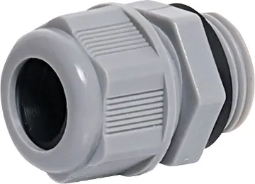12-14mm Cable Gland to suit CF2050G A grey cable gland made from fire retardant plastic for 12-14mm cable