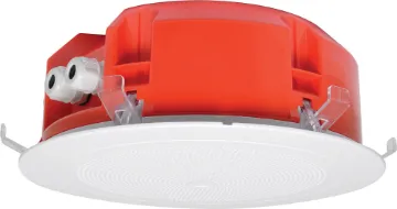 200mm 100V 15W Ceiling EWIS Speaker White Grille CF2142 is a ceiling mount speaker certified to the AS ISO7240.24 standard for fire & evacuation announcements in buildings.